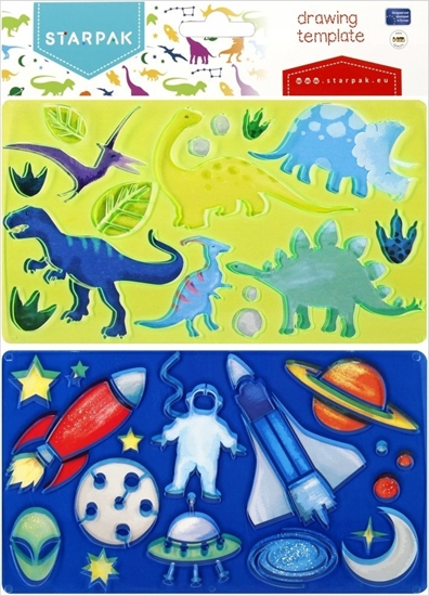 Picture of Starpak SZABLON DINO/KOSMOS 225X130 2SZT STK PBH 12/144