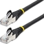 Изображение StarTech StarTech.com NLBK-50C-CAT6A-PATCH kabel sieciowy Czarny 0,5 m S/FTP (S-STP)