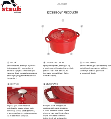Picture of Staub La Cocotte 24cm rund, weisser Trüffel, Gusseisen