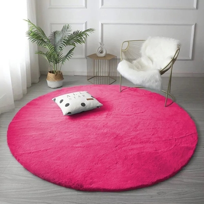 Изображение Strado Dywan okrgy Rabbit Strado 90x90 HotPink (Róowy)