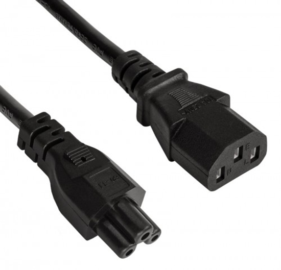 Picture of Strāvas vads C13 mamma uz C5 mamma 1.5m melns Akyga