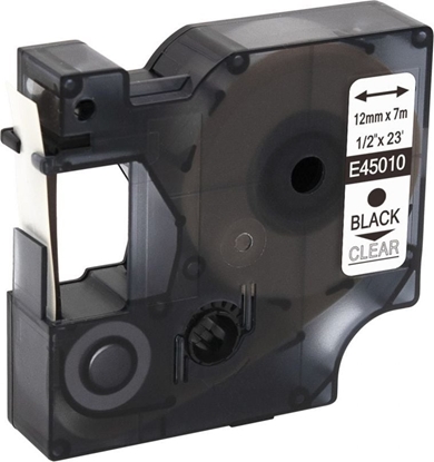Picture of Strefa Drukarek Tama Dymo D1 zamiennik 45010 12mm x 7m przeroczysta/czarny nadruk