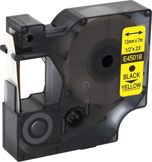 Picture of Strefa Drukarek Tama Dymo D1 zamiennik 45018 12mm x7m óta/czarny nadruk