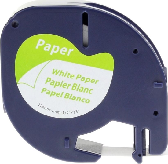 Picture of Strefa Drukarek Tama zamiennik Dymo LetraTag 59421 (S0721500) papierowa biaa 12mmx4m