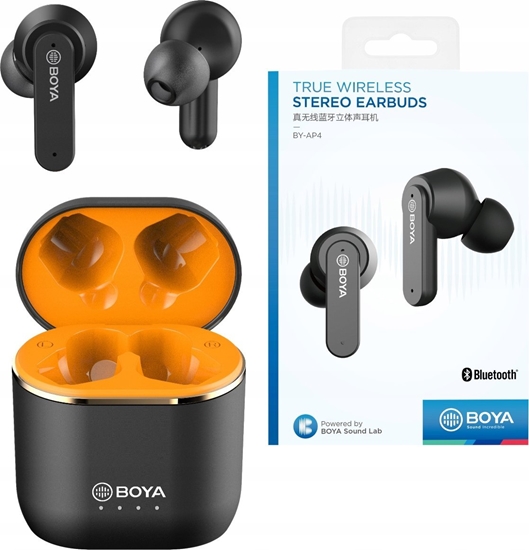 Picture of Suchawki Boya BOYA BY-AP4 BLACK- bezprzewodowe suchawki douszne