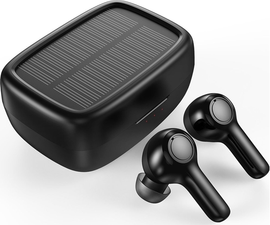 Picture of Choetech Choetech TWS wireless headphones with solar panel black (BH-T09)