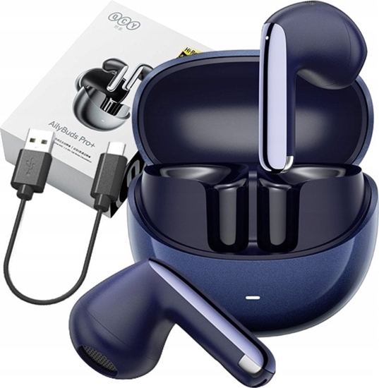 Изображение Suchawki QCY Bezprzewodowe suchawki douszne TWS QCY HT 10 Pro, ANC (niebieskie)
