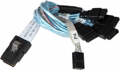 Attēls no SuperMicro Supermicro Kabel CBL-0118L-02 Multilane Breakout SFF8087 auf 4x SATA 23cm