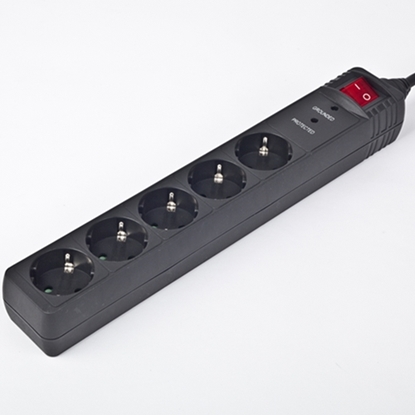 Attēls no EnerGenie Surge Protector SPG5-C-15/ 4.5 m/ 5 Sockets/ Black