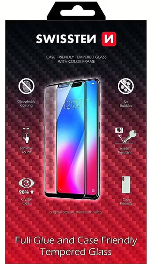 Picture of Swissten Full Face Tempered Glass Samsung Galaxy A41 Black