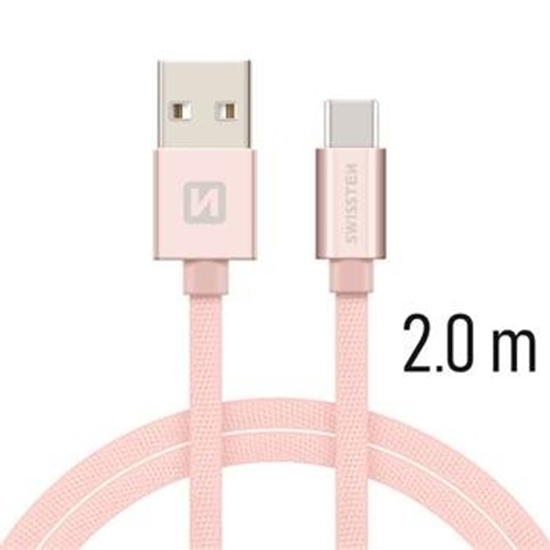 Picture of Swissten Textile Universal Quick Charge 3.1 USB-C Data and Charging Cable 2m