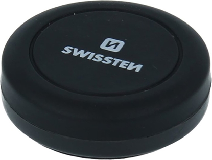 Изображение Swissten Uchwyt magnetyczny do telefonu lub GPS SWISSTEN do samochodu, S-Grip Dashboard M10, czarny, metal, z klejem, czarna, telefon