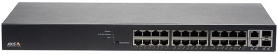 Picture of Switch|AXIS|Rack 1U|24x10Base-T / 100Base-TX / 1000Base-T|2x10/100/1000BASE-T/SFP combo|2xSFP|24xRJ45|PoE ports 24|01192-002