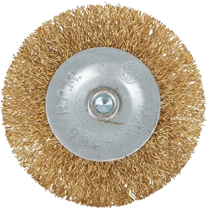Attēls no Szczotka druciana tarcz. mosidz 60mm z trzpieniem (100)