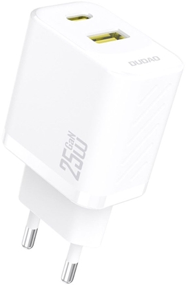 Attēls no Szybka adowarka sieciowa 25W USB-A USB-C - biaa DUDAO