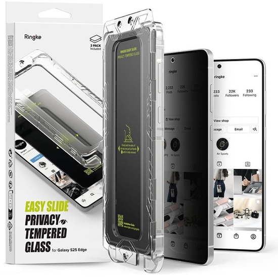 Picture of Ringke Ringke Easy Slide 2-pack Privacy Glass for Samsung Galaxy S25 Edge