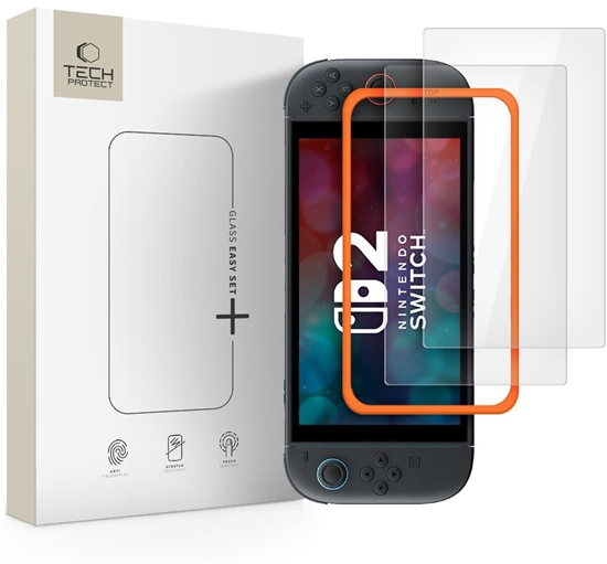 Picture of SZKO HARTOWANE TECH-PROTECT EASY SET+ 2-PACK NINTENDO SWITCH 2 CLEAR