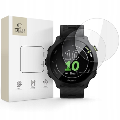 Attēls no SZKO HARTOWANE TECH-PROTECT GLASS FIT+ 2-PACK GARMIN FORERUNNER 55 CLEAR