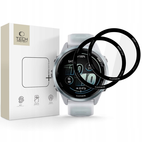 Picture of SZKO HYBRYDOWE TECH-PROTECT GLASS FLEX+ 2-PACK GARMIN FORERUNNER 570 (42 MM) BLACK