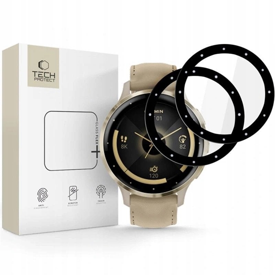 Picture of SZKO HYBRYDOWE TECH-PROTECT GLASS FLEX+ 2-PACK GARMIN VENU 3S BLACK