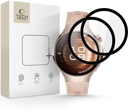Attēls no SZKO HYBRYDOWE TECH-PROTECT GLASS FLEX+ 2-PACK HUAWEI WATCH 5 (42 MM) BLACK