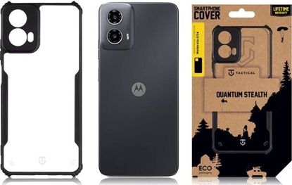 Attēls no Tactical Tactical Quantum Stealth Cover for Motorola G34 Clear/Black standard