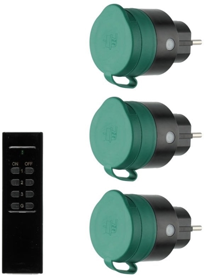 Picture of Tarmo Remote-controlled sockets, for outdoor use, 3 pcs.