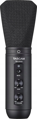 Attēls no Tascam Tascam TM-250U - Mikrofon pojemnociowy do transmisji osobistych oraz komunikacji online