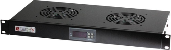 Picture of Techly Panel chodzcy 19" 1U z termostatem (I-CASE FAN-TC2B)