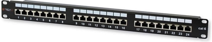 Picture of Techly Patch Panel 1U STP 24x RJ45 Cat6 Czarny z Tack (22878)