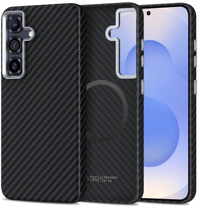 Attēls no TECH-PROTECT ION CARBON MAGSAFE GALAXY S25 BLACK/SILVER