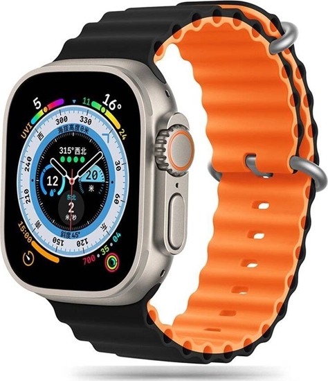 Picture of Tech-Protect TECH-PROTECT ICONBAND PRO APPLE WATCH 4 / 5 / 6 / 7 / 8 / 9 / SE / ULTRA 1 / 2 (42 / 44 / 45 / 49 MM) BLACK/ORANGE standard