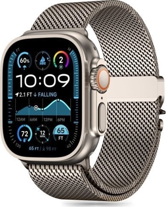 Attēls no Tech-Protect Pasek Milano na Apple Watch 6 / 7 / 8 / 9 / 10 / SE / Ultra 1 / 2 (44 / 45 / 46 / 49 MM) - tytanowy