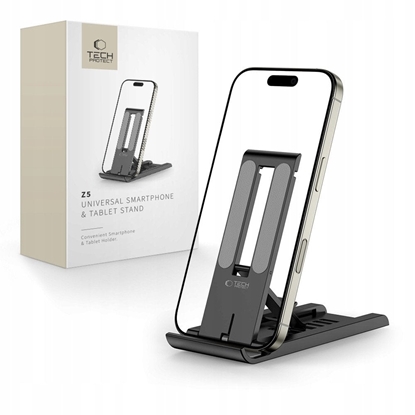 Attēls no TECH-PROTECT Z5 UNIVERSAL STAND HOLDER SMARTPHONE & TABLET BLACK