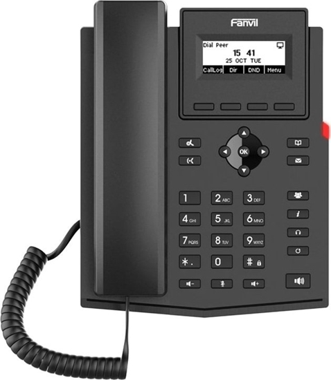 Изображение Telefon Fanvil Fanvil X301P telefon VoIP Czarny 2 linii LCD