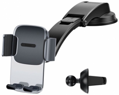 Picture of Telefona turētājs Baseus Easy Control 2in1 Black