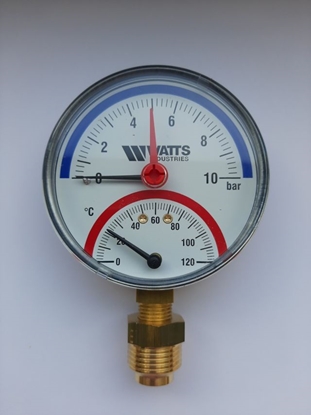 Изображение Termomanometrs TIRM-80; 0-10bar/120*C; R1/2''; D80