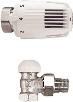 Picture of Termostata ventīlis leņķa komplektā ar galvu 1/2" 