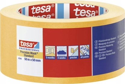 Attēls no Tesa Masking Tape 50m x 50mm Stand.Prec. yellow 04344