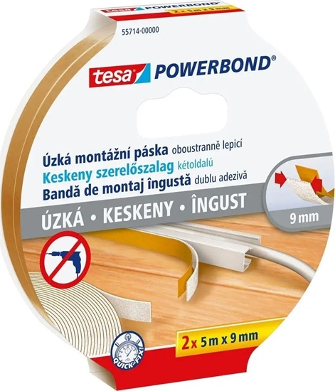Picture of Tesa tesa  Powerbond Schmal 2 x 5m x 9mm