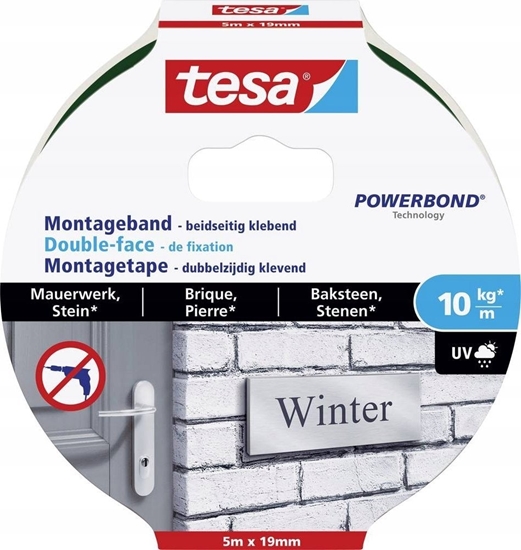 Picture of Tesa tesa Montageband Mauerwerk&Stein 10kg 5m x 19mm