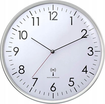 Picture of TFA 60.3514 white/silver Analogue RC Clock