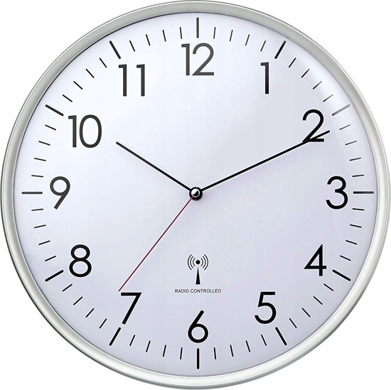 Picture of TFA 60.3514 white/silver Analogue RC Clock