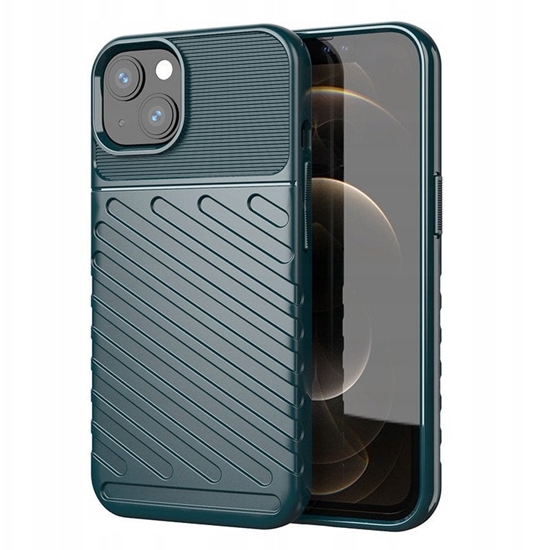 Picture of Thunder Case elastyczne pancerne etui pokrowiec iPhone 13 mini zielony