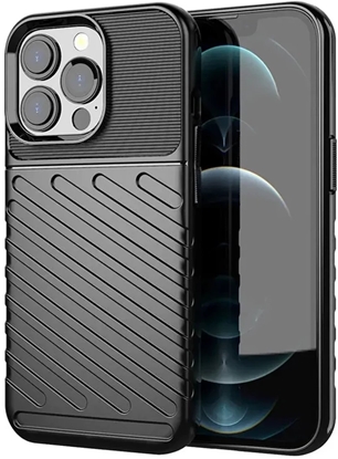 Picture of Thunder Case elastyczne pancerne etui pokrowiec iPhone 13 Pro czarny