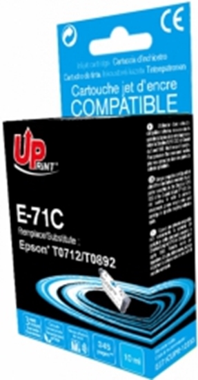 Изображение Tintes kārtridžs UPrint Epson T0712C Cyan