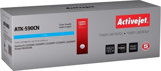 Picture of Toner Activejet Activejet Toner Activejet ATK-590CN (zamiennik Kyocera TK-590C; Supreme; 5000 stron; niebieski)