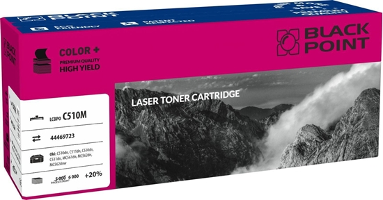 Изображение Toner Black Point LCBPOC510M Magenta Zamiennik 44469723 (BLOKI510MABW)