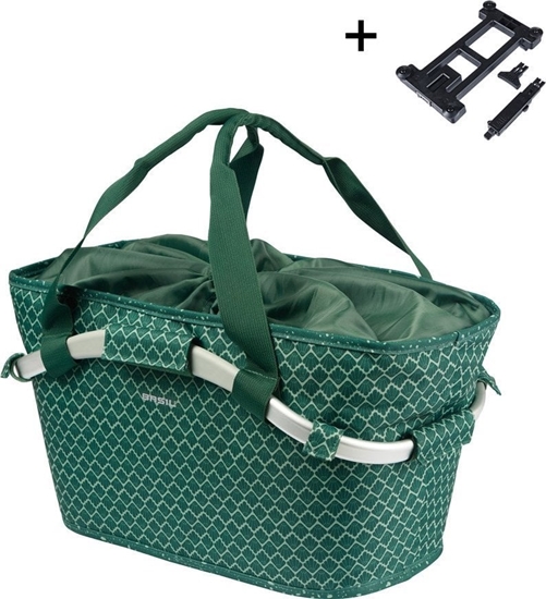 Picture of Torba na baganik BASIL FLAIR CARRY ALL REAR BASKET, MIK z adapterem do mocowania, 22L, Wodoodporna, Green (NEW 2025)