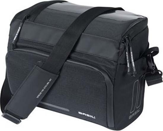 Picture of Torba na kierownic BASIL MOVE HANDLEBAR BAG, KF z adapterem do mocowania, 7-8L, wodoodporna, Czarna (NEW 2025)